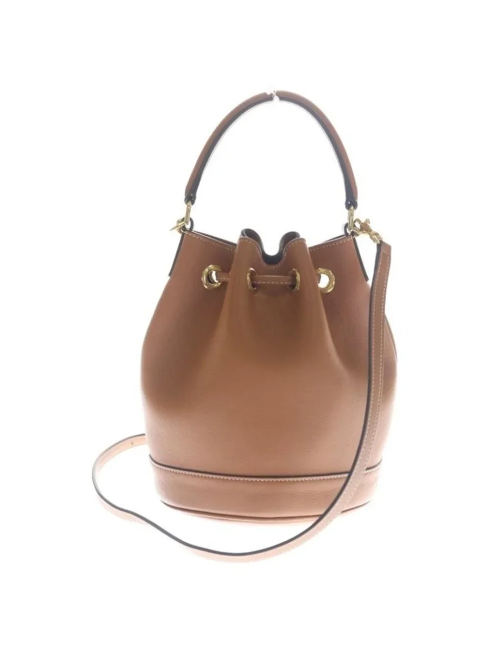 ★SOLD★ Celine Teen Bucket Clara Shoulder Bag Brown Leather Gold - Picture 2 of 6